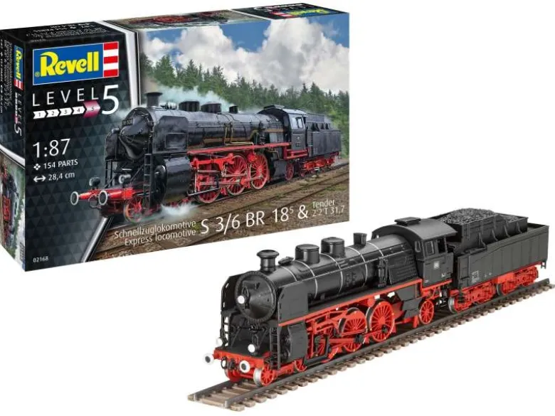Revell 02168Schnellzuglokomotive S3/6 BR18 mit Tender, Bausatz, 1:87