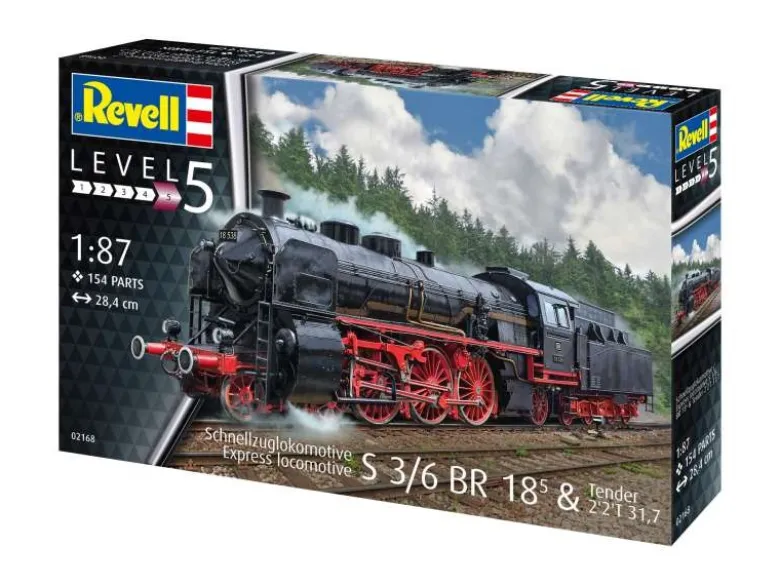 Revell 02168Schnellzuglokomotive S3/6 BR18 mit Tender, Bausatz, 1:87