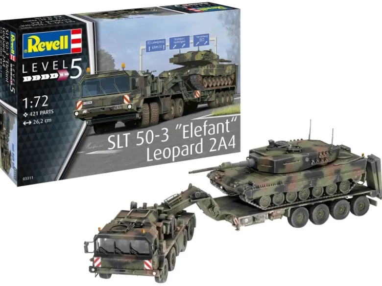 Revell 03311SLT 50-3 Elefant + Leopard 2A4 1:72 Plastik Modellbausatz