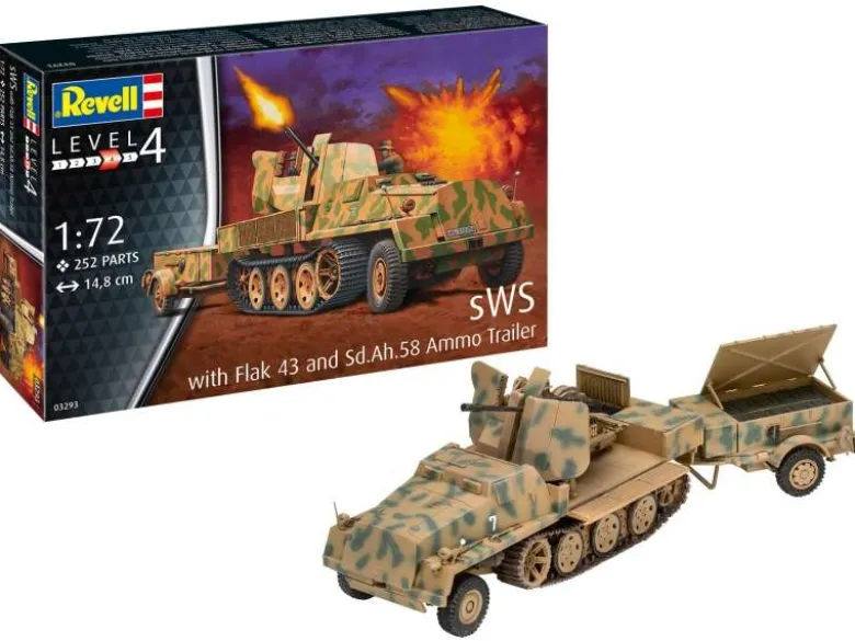 Revell 03293sWS mit Flak-Aufbau als Sfl. mit 3,7cm Flak 43 Bausatz 1:72
