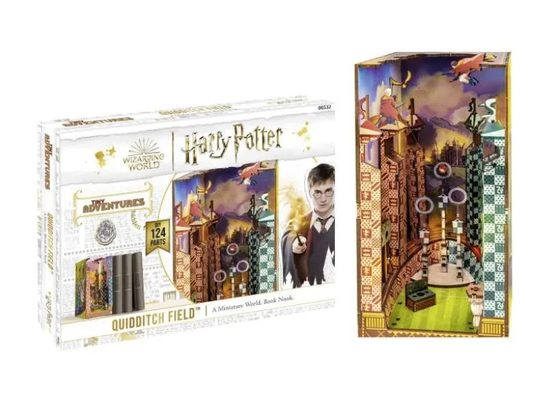 Revell 00532Tiny Adventures - Harry Potter 'Quidditch Field' Book Nook - Miniaturwelt aus Holz zum Zusammenbauen