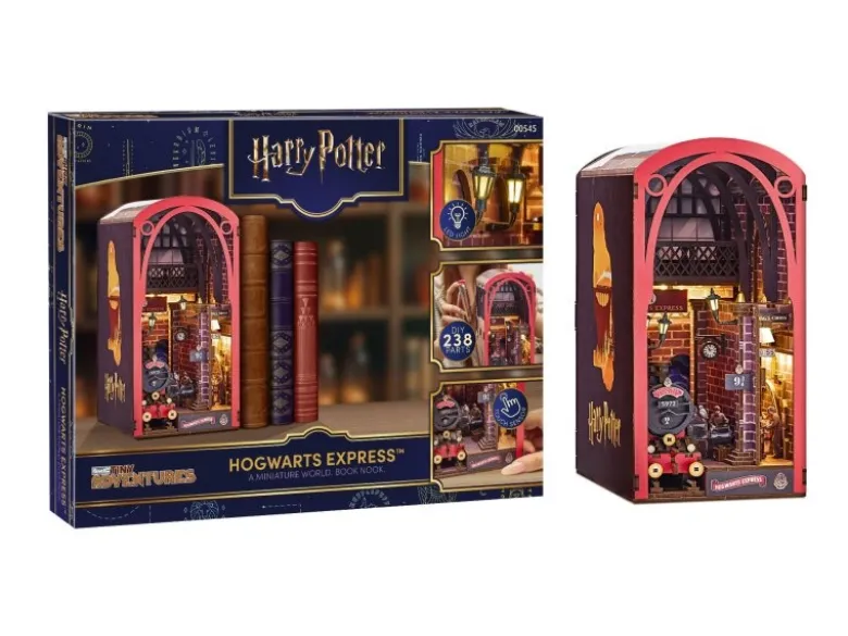 Revell 00545Tiny Adventures - Harry Potter 'Hogwarts Express' Book Nook - Miniaturwelt aus Holz zum Zusammenbauen