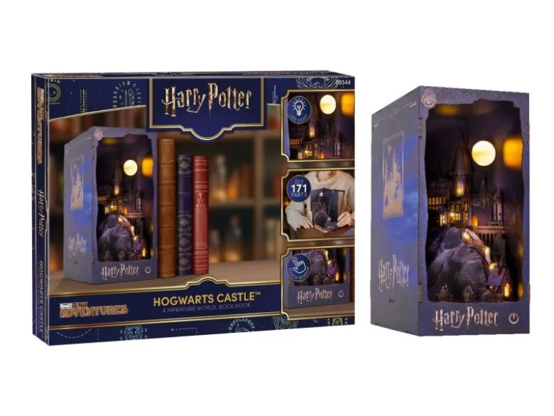 Revell 00544Tiny Adventures - Harry Potter 'Hogwarts Castle' Book Nook - Miniaturwelt aus Holz zum Zusammenbauen
