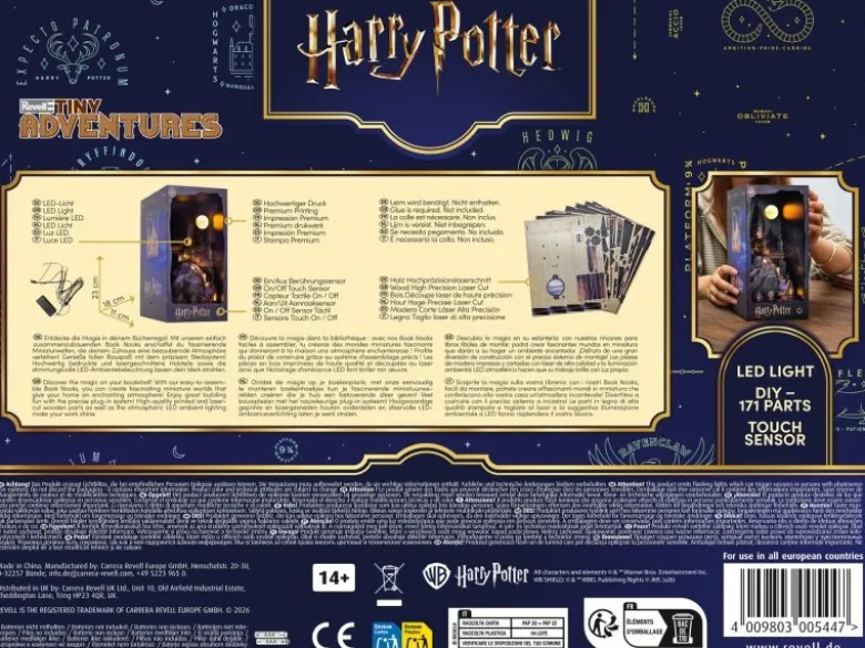 Revell 00544Tiny Adventures - Harry Potter 'Hogwarts Castle' Book Nook - Miniaturwelt aus Holz zum Zusammenbauen