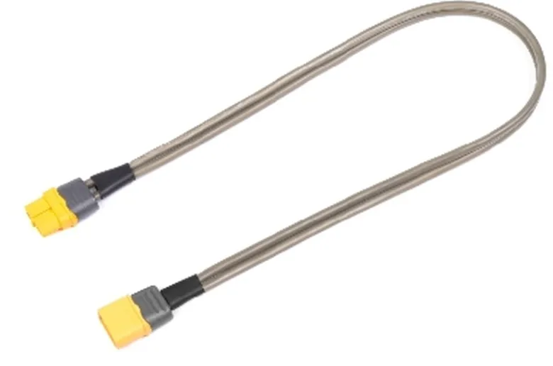 REVTEC GF-1205-011-BLadekabel XT60 Buchse auf XT60 Stecker, 400mm Silikon flach