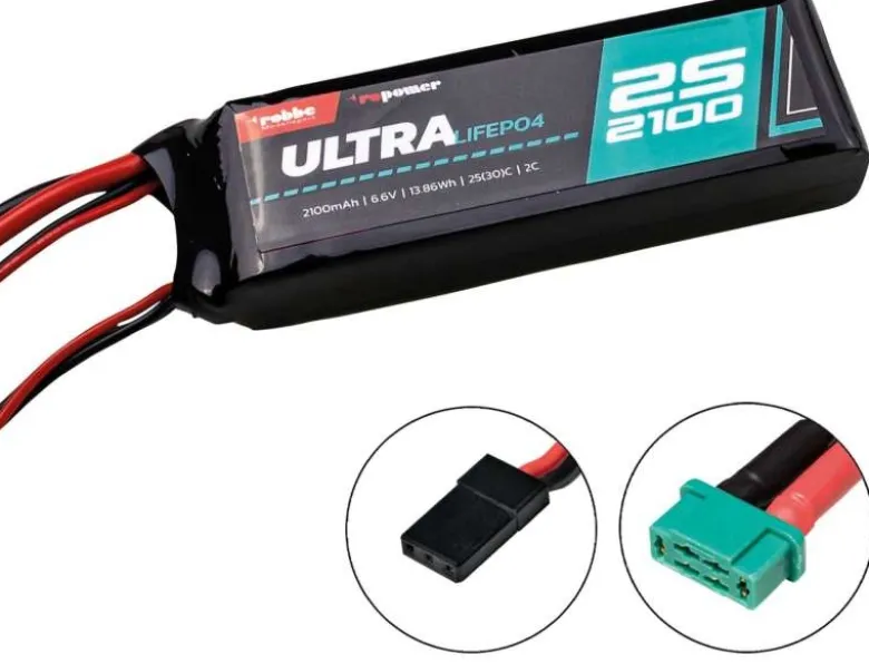 robbe 7413RO-POWER Ultra LiFePo4 2100MAH 6,6V 25(30)C 2S Empfängerakku