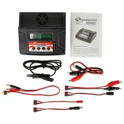 Robitronic R01015Expert LD 80 V2 Multi-Ladegerät 80W LiPo 1-6S 7A Mit Ladekabel T-Plug, JR, BEC, Glühstarter, Krokoklemme