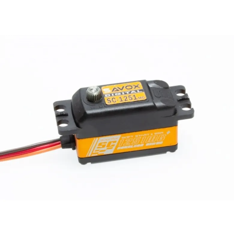 Savöx SC-1251MG+SC-1251MG+ Low-Profile Digital Servo 9kg/6V mit Softstart
