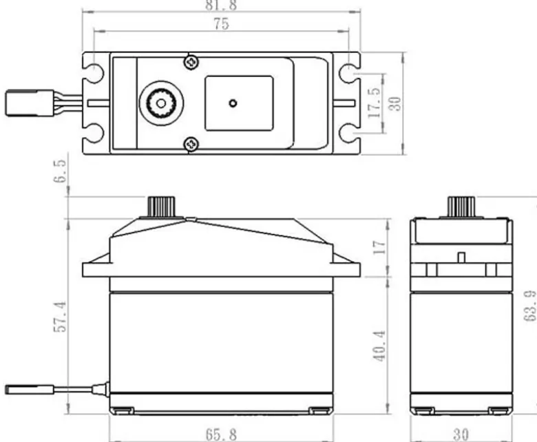 Savöx SV-0236MGSV-0236MG Großmodell Digital Servo 40kg - 0,17sek/60