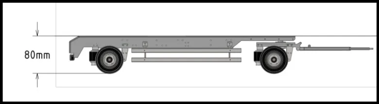 Scale-parts SP-03-01-0202 Achsen 1/14 Anhängerfahrgestell v2
