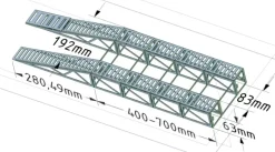 Scale-parts SP-04-01-035Edelstahl Rampe 400mm für 1:14 Tamiya Trucks