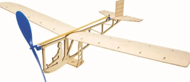 Simprop electronic 0253383Ikarus 640mm Holzbausatz mit Gummiantrieb