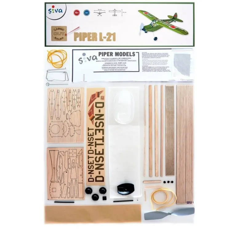 Siva 70014PIPER L-21B Gummimotormodell
