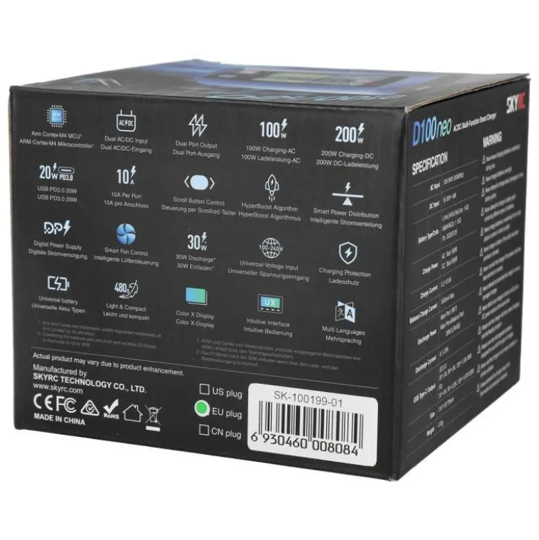 SkyRC SK100199-01D100 Neo LiPo 1-6s 10A 100W AC/DC Duo Ladegerät