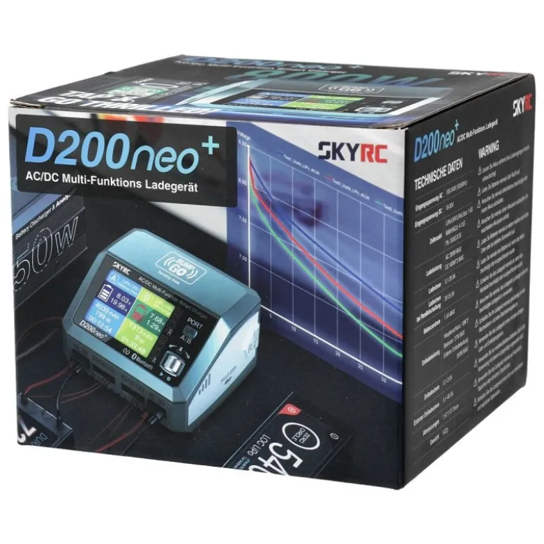 SkyRC SK100196-06D200 Neo+ Multifunktions-Ladegerät LiPo 1-6s 20A 200W AC