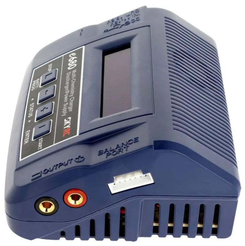 SkyRC SK100149e680-B AC/DC Lipo/Nim/H PB Ladegerät 1-6S LiPo 10A 80 Watt Bleiakku und AGM-Modus ! XT-60 Ladekabel