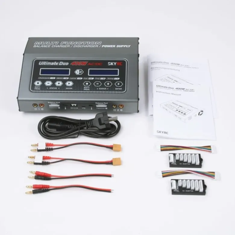SkyRC SK100123Ladegerät D400 AC/DC 2x200W LiPo 1-7S 20A
