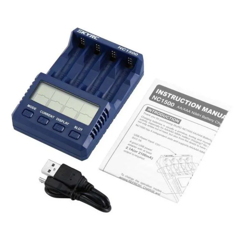 SkyRC SK100154NC1500 Batterie Ladegerät 4xAA/AAA NiMH USB 2.1A