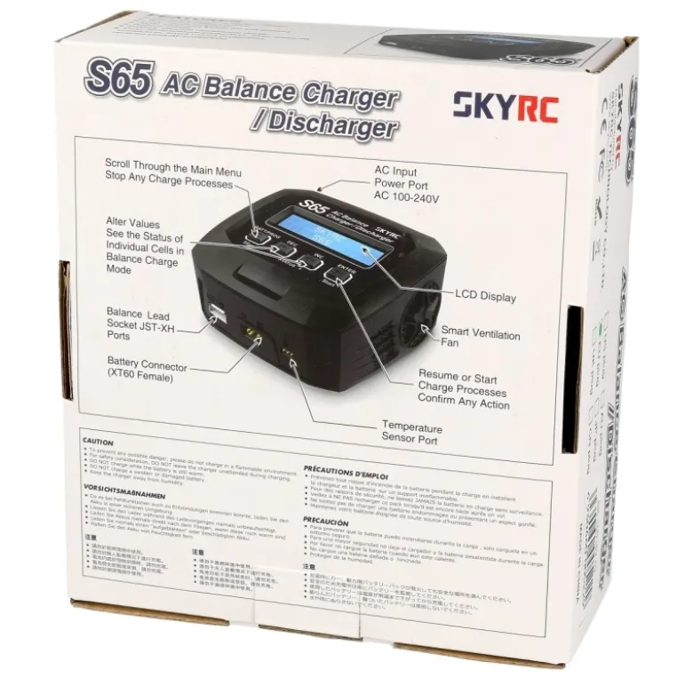 SkyRC SK100152S65 AC Ladegerät LiPo 2-4S 6A 65W, Entladen 2A NiMH
