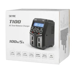 SkyRC SK100162T100 100V-230V AC Duo-Ladegerät LiPo 2-4S 5A 2x50W