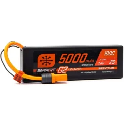 Spektrum SPMX52S100H5LiPo Akku 7.4V 5000mAh 2S 100C Smart G2 Hardcase,IC5-Stecker