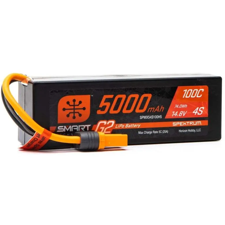Spektrum SPMX54S100H5Smart G2 LiPo Akku 14.8V 5000mAh 100C 4S Hardcase, IC5