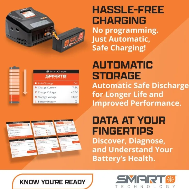 Spektrum SPMX203S30H2Smart G2 LiPo-Akku 11.1V 2000mAh 3S 30C mit IC2-Stecker passend für Mini Kraton