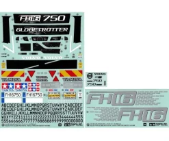 Tamiya 319490132Aufkleber (a+b), Metall-Sticker, Volvo FH16 XL 750 4x2