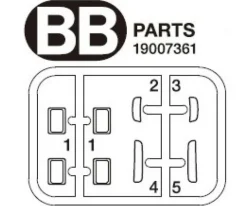 Tamiya 319007361BB-Teile Glasteile Seitenbegrenzungsleuchten für Scania 770S