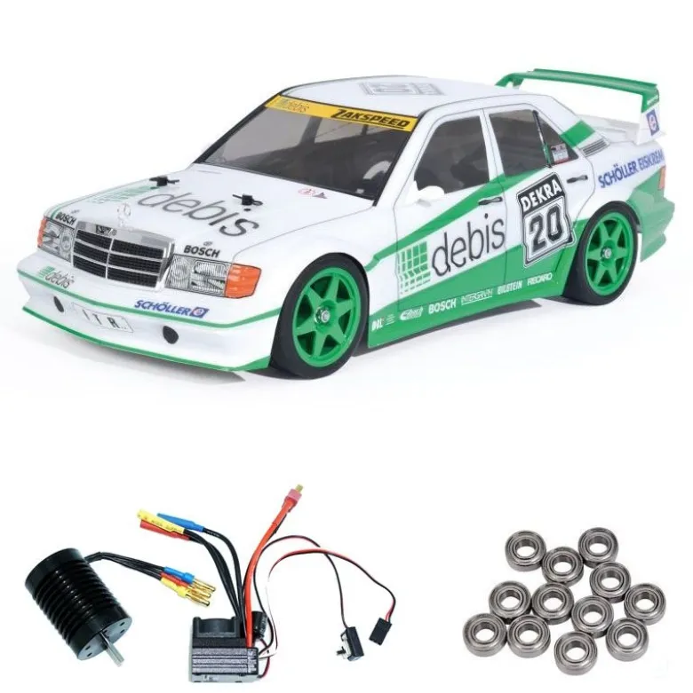 Tamiya 58656BLMercedes Benz 190E debis Zakspeed TT-01E Brushless Edition
