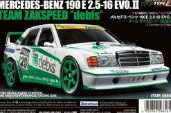 Tamiya 58656BLMercedes Benz 190E debis Zakspeed TT-01E Brushless Edition
