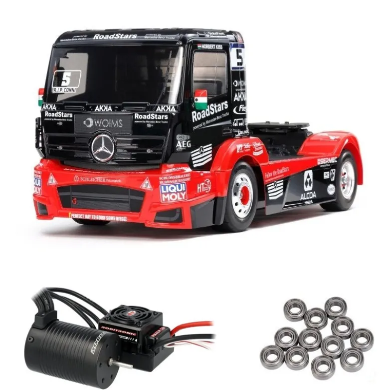 Tamiya 58683BLMercedes Race Truck MP4 4WD TT-01E 1:14 Brushless Edition