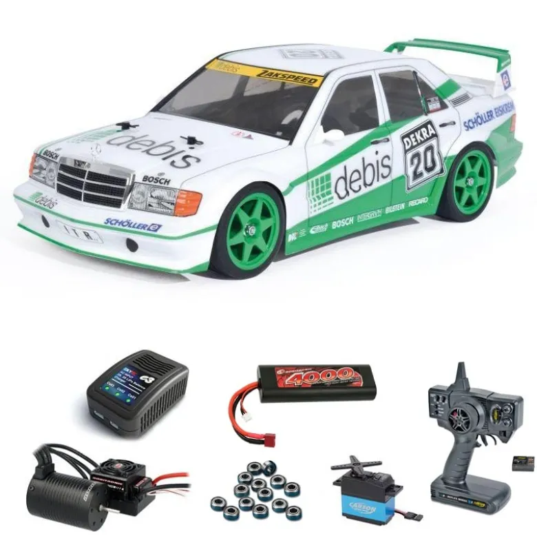 Tamiya 58656BLSETMercedes 190E debis Zakspeed Brushless Edition Komplettset