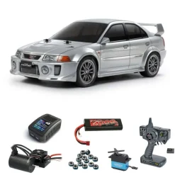 Tamiya 58713BLSETMitsubishi Lancer Evo V (TT-02) 1:10 Bausatz Brushless-Set