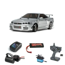 Tamiya 58605BLSETNISMO R34 GT-R Z-Tune TT02 Brushless-Edition Komplettset