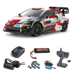 Tamiya 58716BLSETToyota Yaris Rally 1 Hybrid TT-02 1:10 4WD Kit Brushless-Set