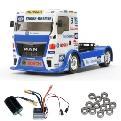 Tamiya 58632BLTeam Hahn Racing MAN TGS TT-01E Brushless-Edition + Lager