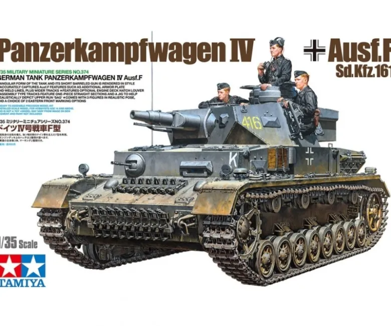 Tamiya 35374Deutscher Panzerkampfwagen IV Ausf. F L24/75mm 1:35 Bausatz