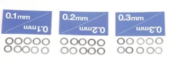 Tamiya 53587Distanzscheiben Set 5mm Passscheiben 30 Stück 0,1 0,2 0,3mm