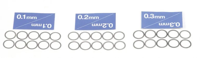 Tamiya 53588Distanzscheiben Set 10mm Passscheiben 30 Stück 0,1 0,2 0,3mm