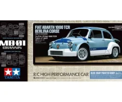 Tamiya 47492Fiat Abarth 1000TCR MB-01 2WD On-Road 1:10 Bausatz Limited Edition, vorlackierte Karosserie