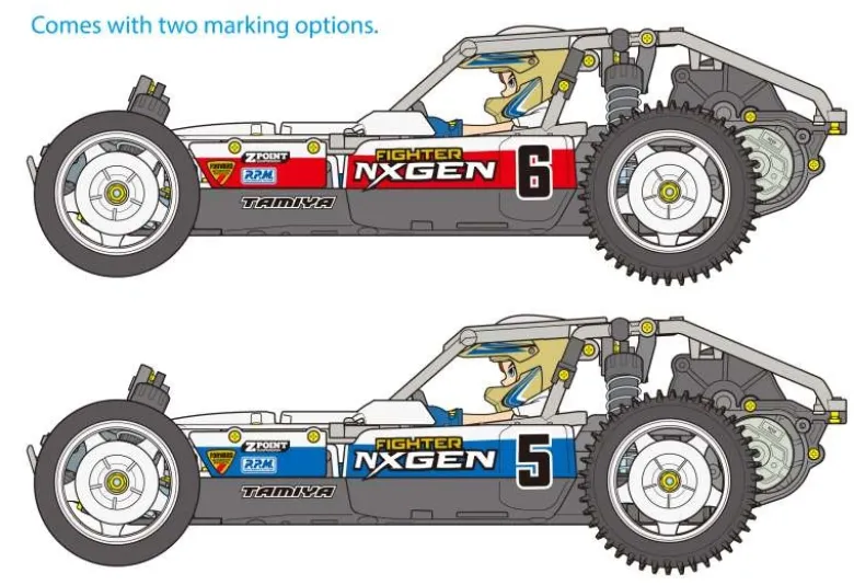 Tamiya 58741Fighter NXGEN DT-04 2WD Buggy Bausatz 1:10 mit Regler Neuheit 2025