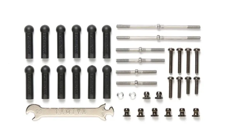Tamiya 54572Gewindestangen Set links/rechts einstellbar für DT-03 (6)