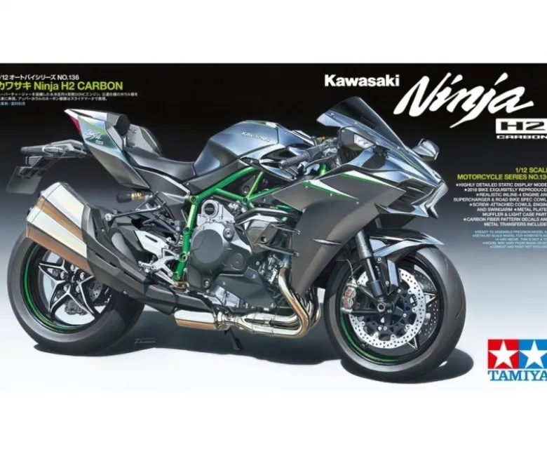 Tamiya 14136Kawasaki Ninja H2 Carbon 1:12 Plastik Modellbausatz