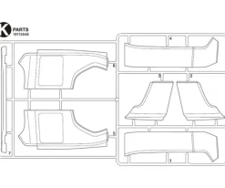 Tamiya 319115548K-Teile Seitenverkleidung Kabine Scania 770 S