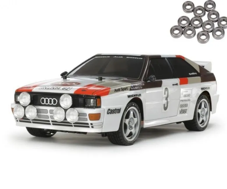 Tamiya 58667KUAudi Quattro A2 1/10 Onroad 4WD TT-02 Bausatz mit Kugellager
