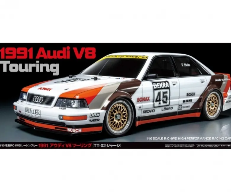Tamiya 58682KUAudi V8 4WD Tourenwagen 1:10 TT-02 Bausatz inkl. Kugellager