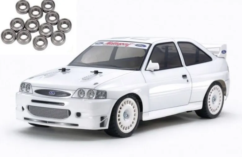 Tamiya 58691KUFord Escort Custom TT-02 4WD 1:10 Bausatz mit Kugellager