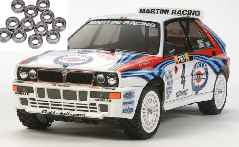 Tamiya 58570KULancia Delta HF Integrale TT-02 1:10 4WD Kit + Kugellager