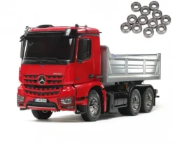 Tamiya 56361KUMB Arocs 3348 1:14 Muldenkipper Truck 6x4 Bausatz rot/silber + Kugellagersatz